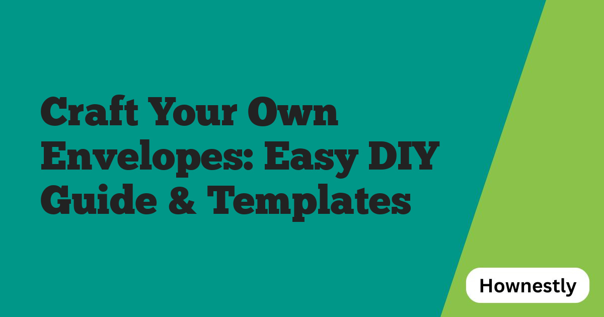 Craft Your Own Envelopes: Easy DIY Guide & Templates