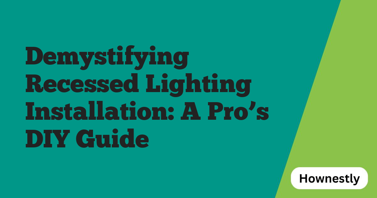 Demystifying Recessed Lighting Installation: A Pro’s DIY Guide
