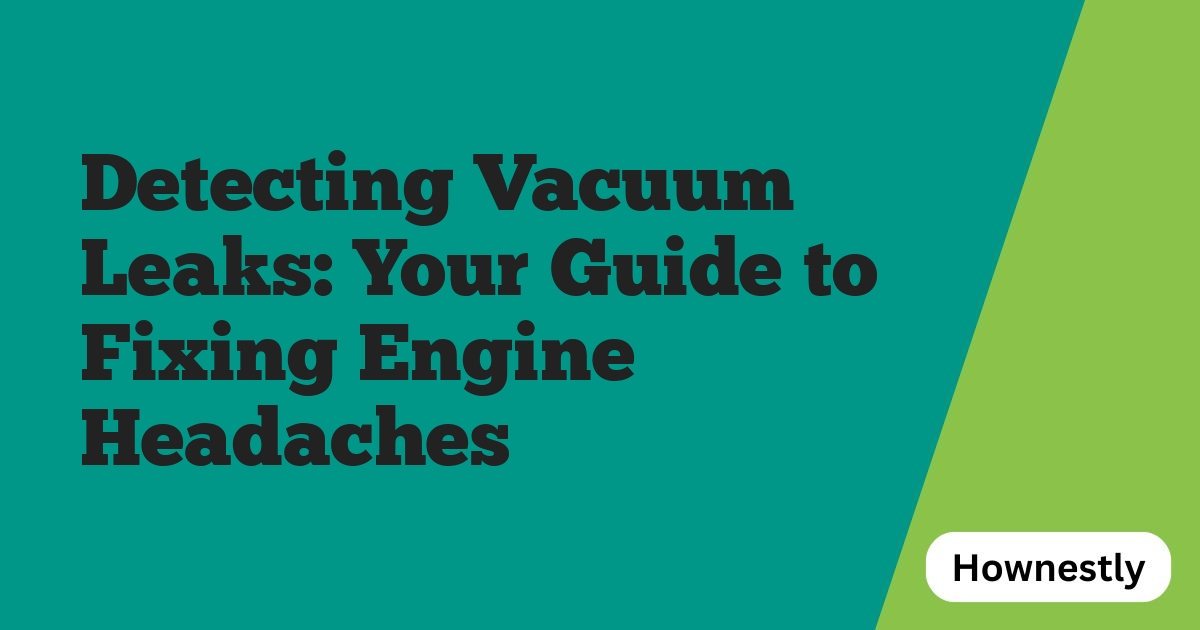 Detecting Vacuum Leaks: Your Guide to Fixing Engine Headaches