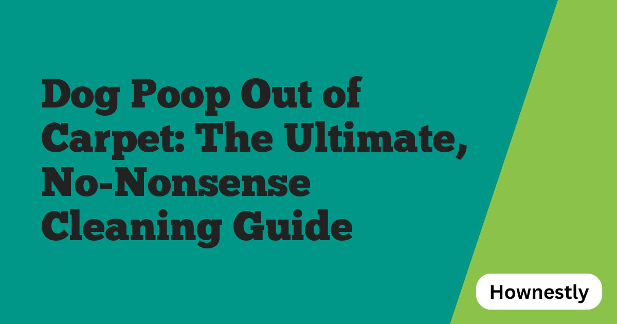 Dog Poop Out of Carpet: The Ultimate, No-Nonsense Cleaning Guide