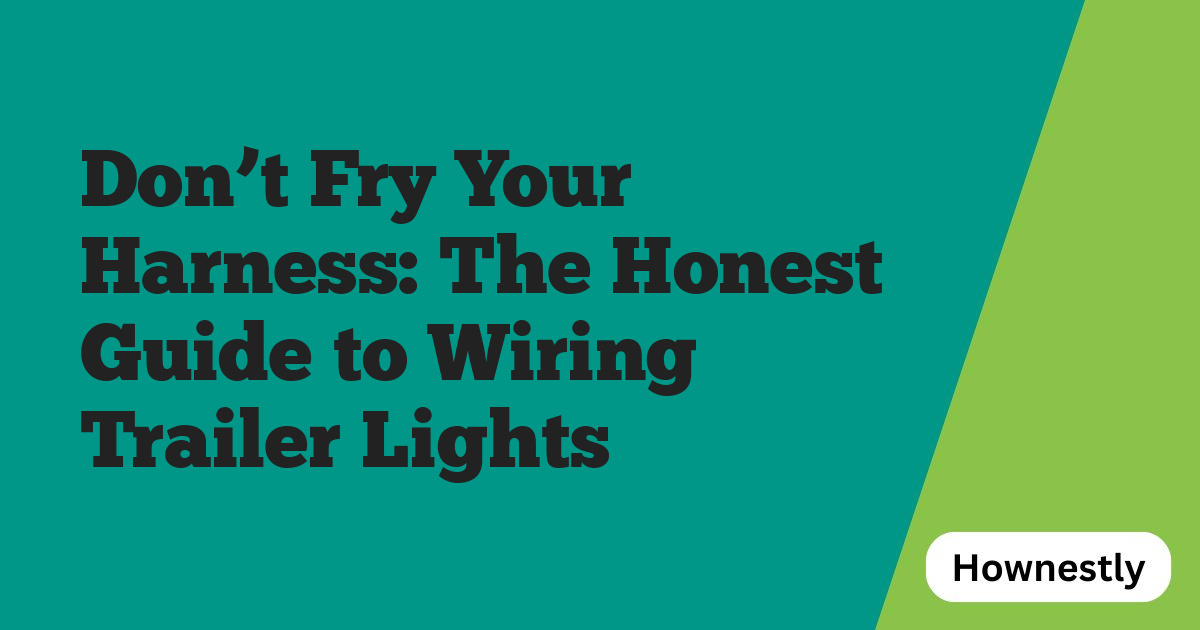 Don’t Fry Your Harness: The Honest Guide to Wiring Trailer Lights