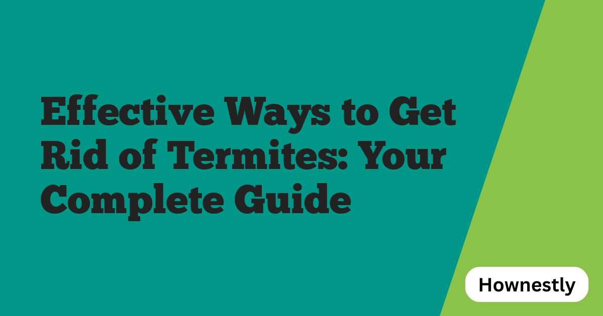 Effective Ways to Get Rid of Termites: Your Complete Guide