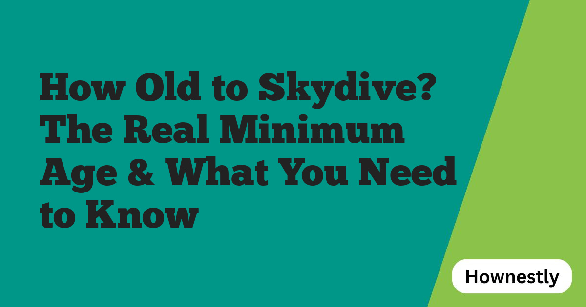How Old to Skydive? The Real Minimum Age & What You Need to Know
