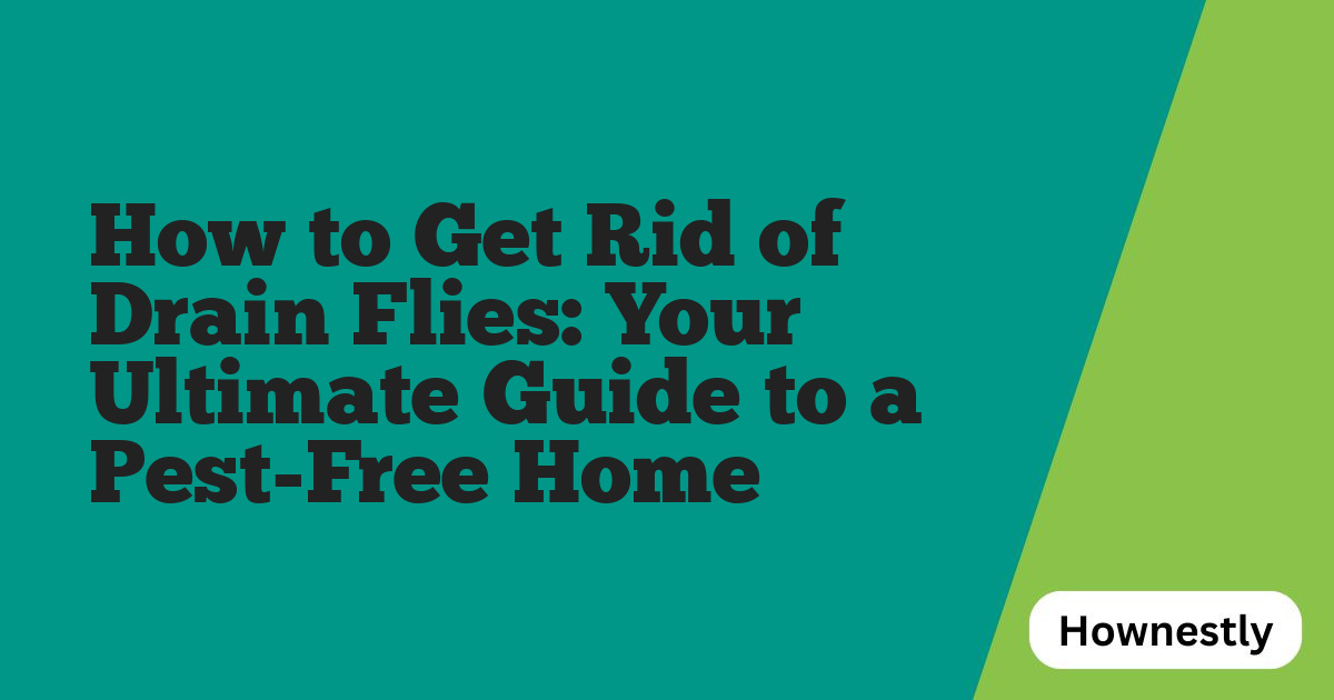 How to Get Rid of Drain Flies: Your Ultimate Guide to a Pest-Free Home