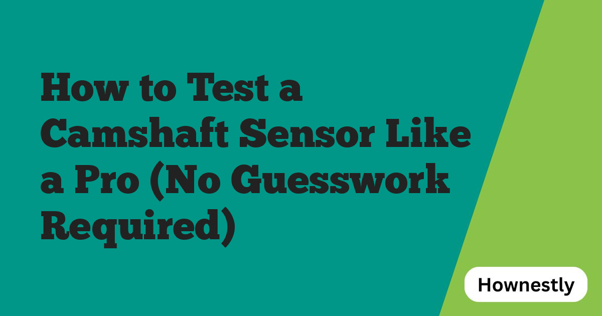 How to Test a Camshaft Sensor Like a Pro (No Guesswork Required)