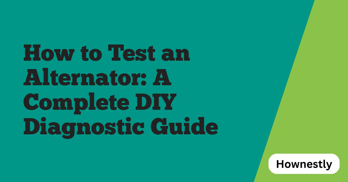 How to Test an Alternator: A Complete DIY Diagnostic Guide