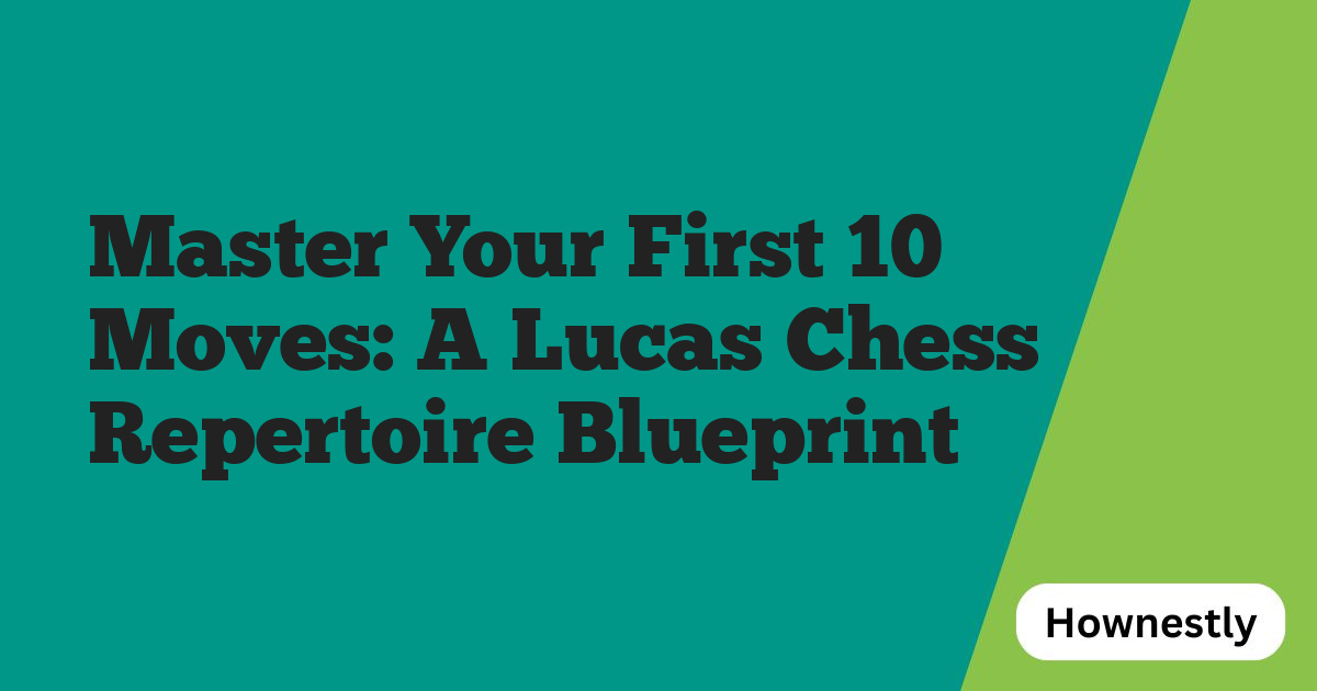 Master Your First 10 Moves: A Lucas Chess Repertoire Blueprint