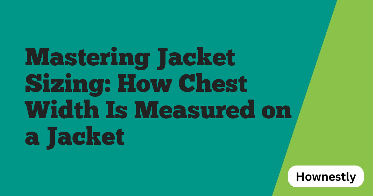 Mastering Jacket Sizing: How Chest Width Is Measured on a Jacket