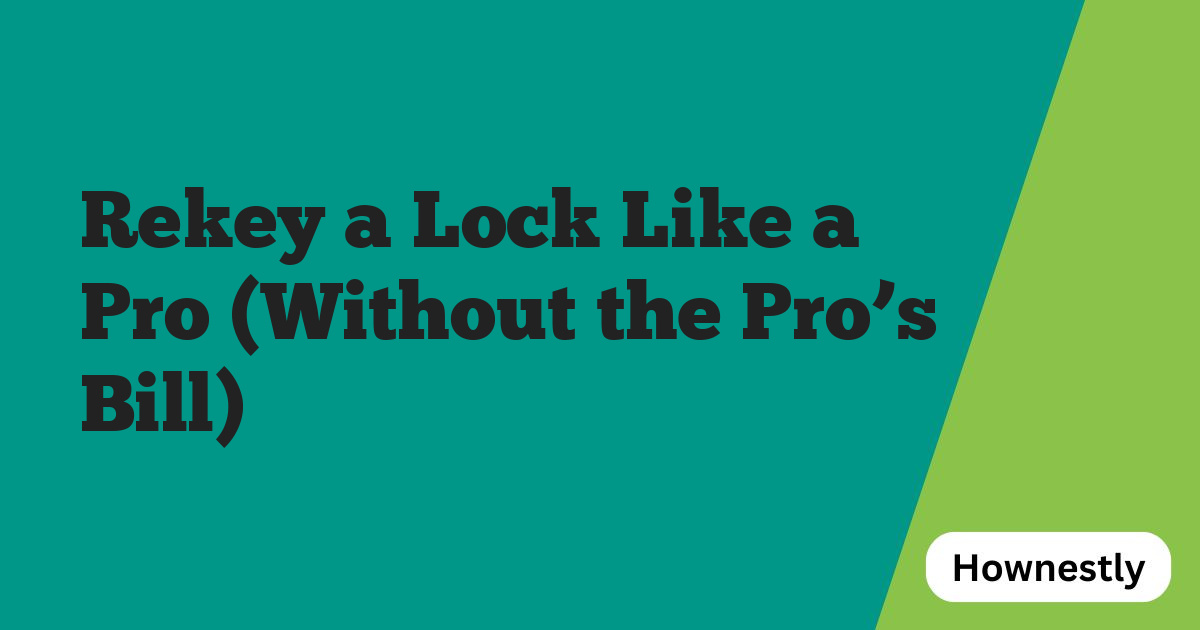 Rekey a Lock Like a Pro (Without the Pro’s Bill)