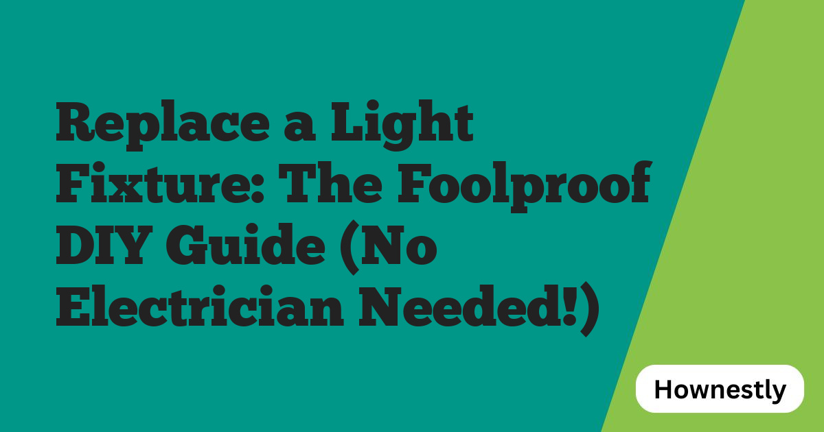 Replace a Light Fixture: The Foolproof DIY Guide (No Electrician Needed!)