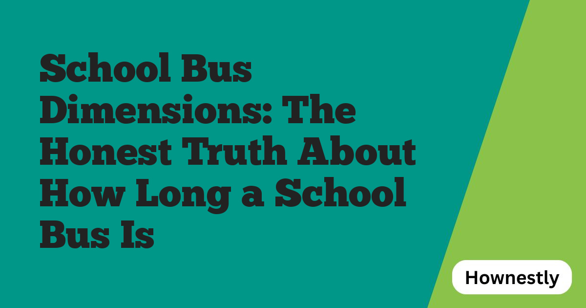 School Bus Dimensions: The Honest Truth About How Long a School Bus Is