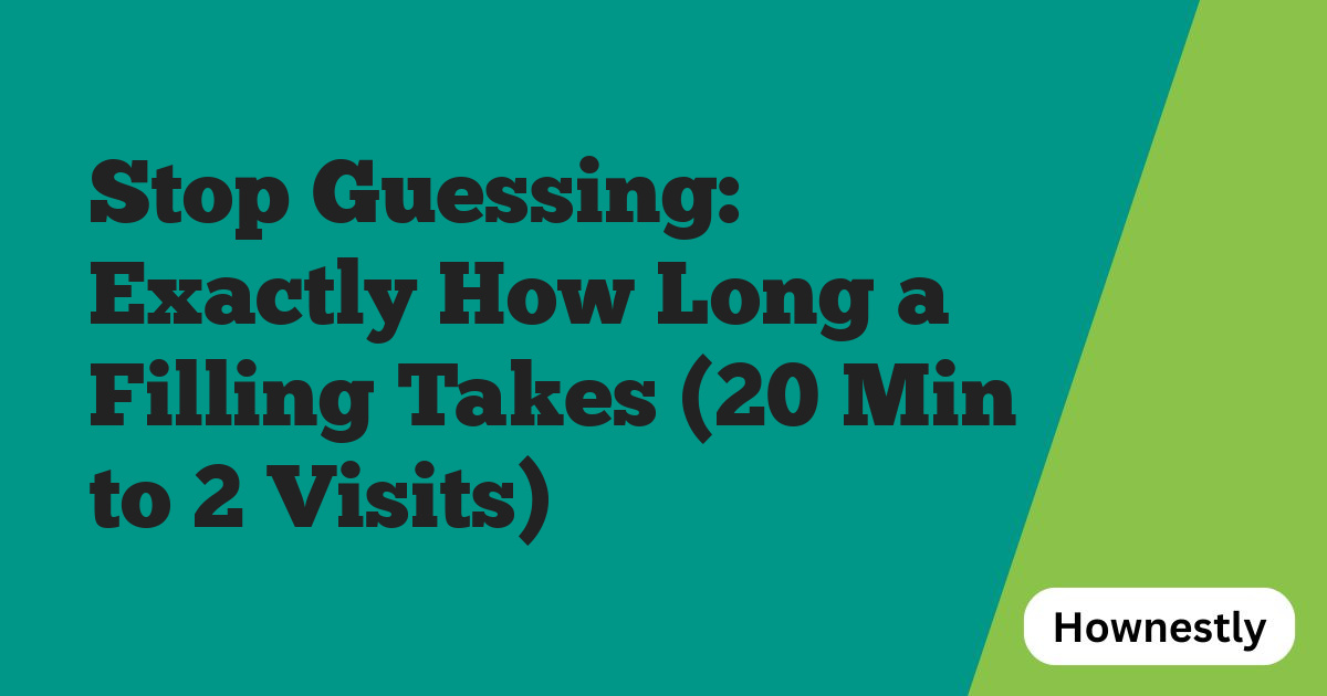 Stop Guessing: Exactly How Long a Filling Takes (20 Min to 2 Visits)