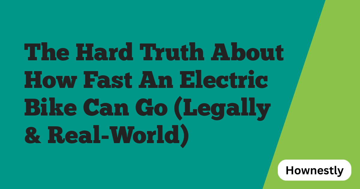 The Hard Truth About How Fast An Electric Bike Can Go (Legally & Real-World)