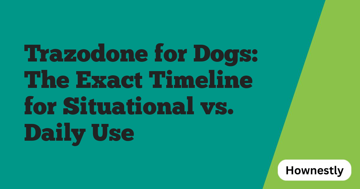 Trazodone for Dogs: The Exact Timeline for Situational vs. Daily Use