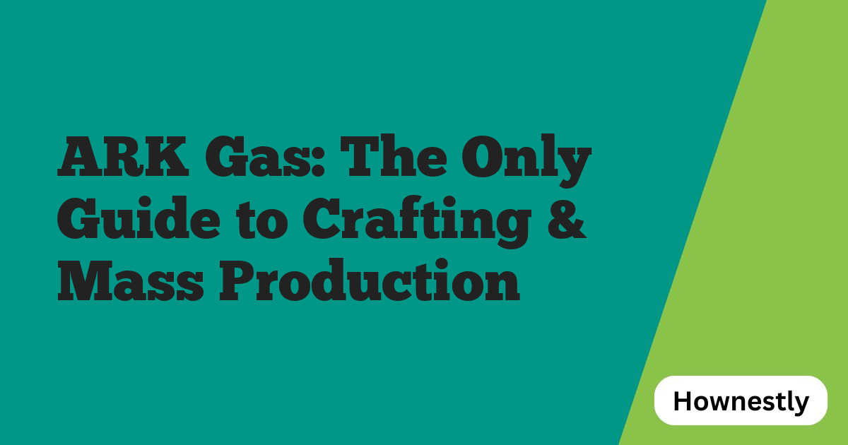 ARK Gas: The Only Guide to Crafting & Mass Production