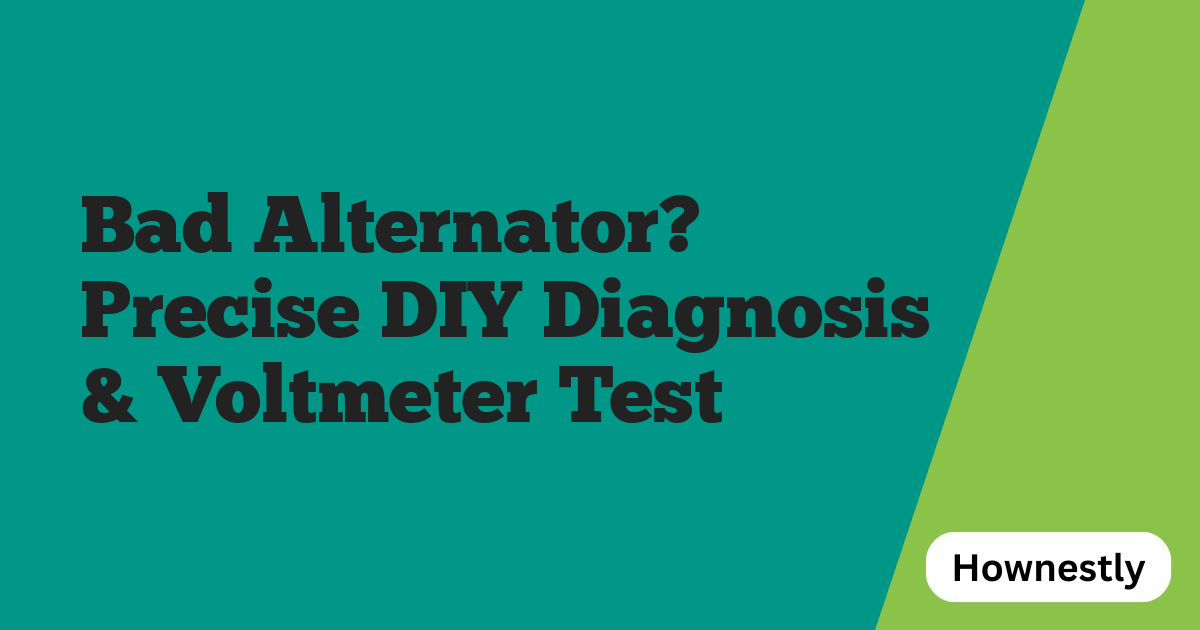 Bad Alternator? Precise DIY Diagnosis & Voltmeter Test