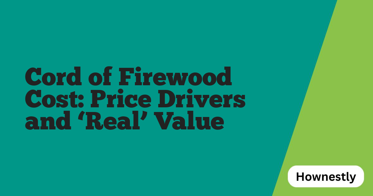 Cord of Firewood Cost: Price Drivers and ‘Real’ Value