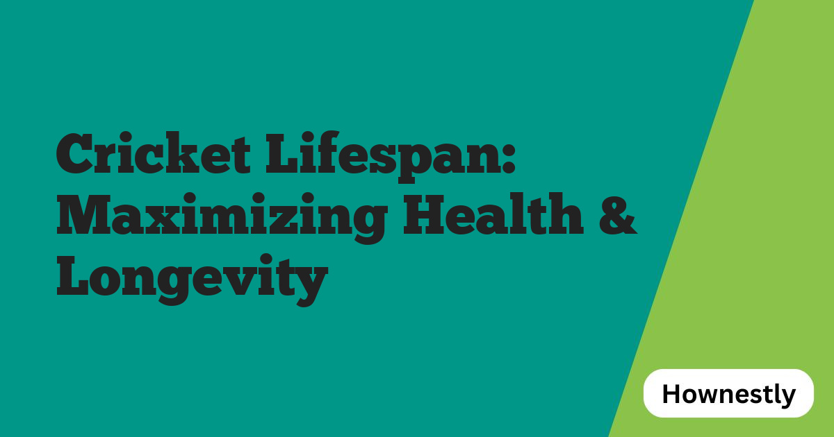 Cricket Lifespan: Maximizing Health & Longevity