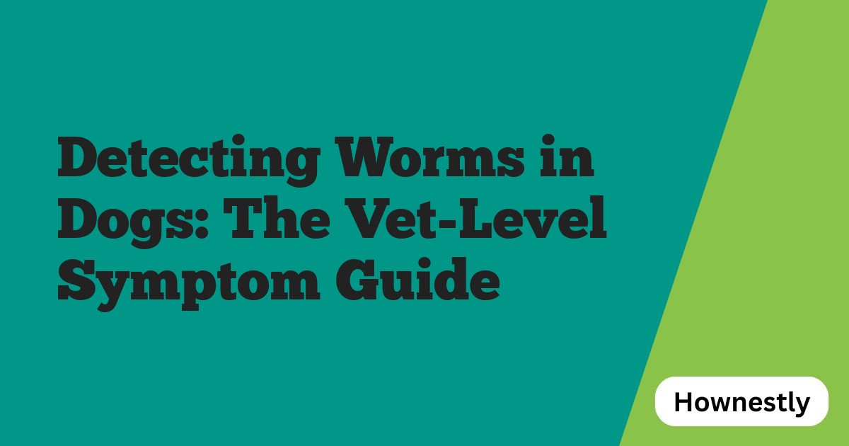 Detecting Worms in Dogs: The Vet-Level Symptom Guide