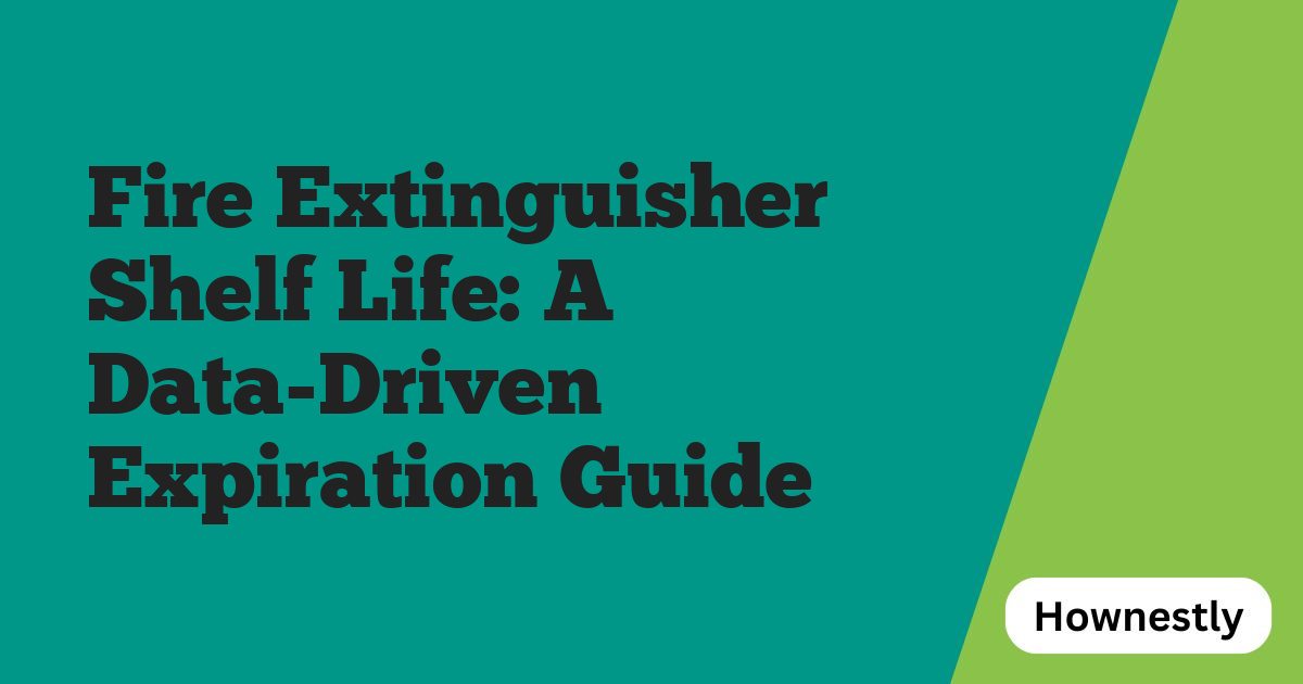 Fire Extinguisher Shelf Life: A Data-Driven Expiration Guide
