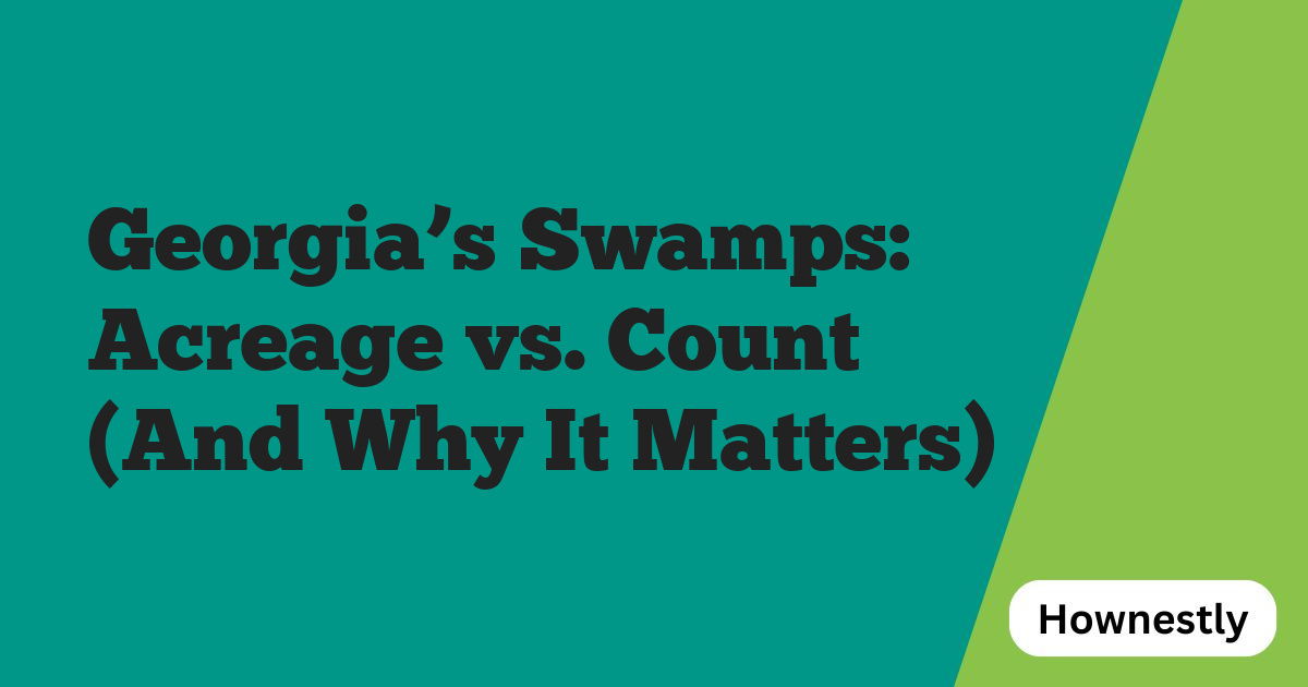 Georgia’s Swamps: Acreage vs. Count (And Why It Matters)