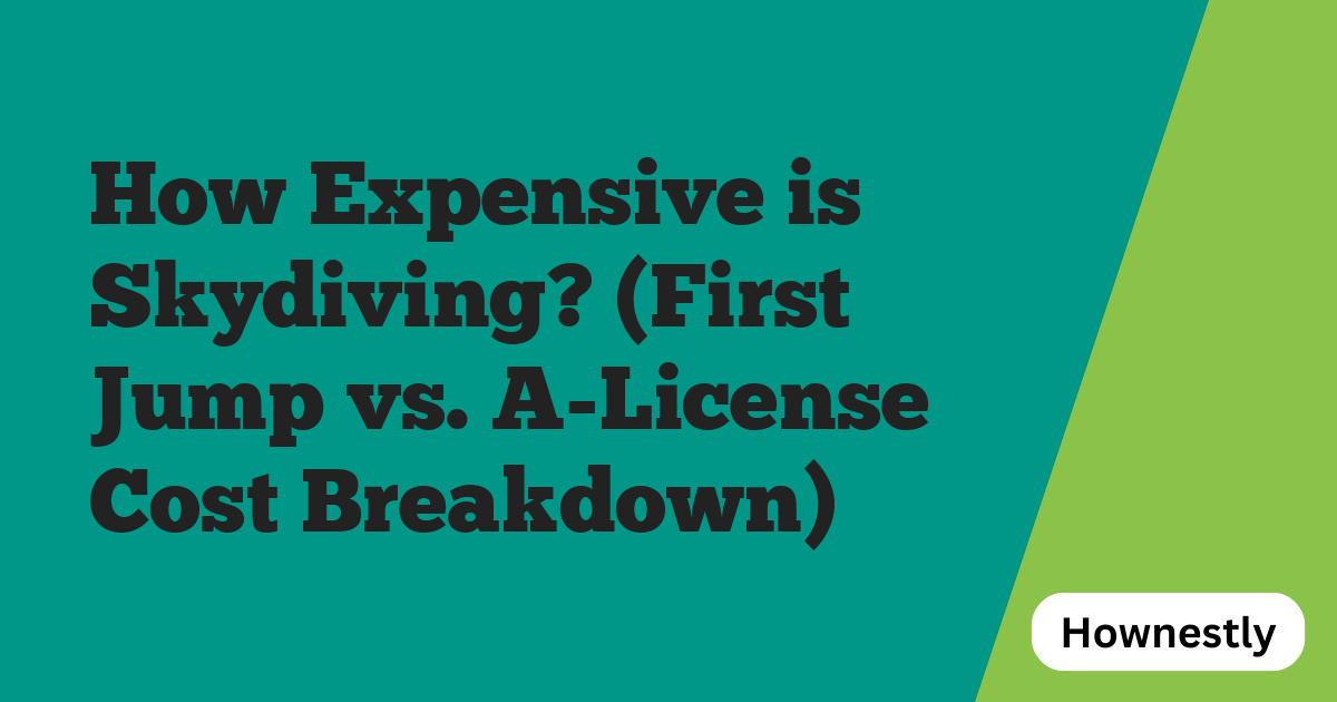 How Expensive is Skydiving? (First Jump vs. A-License Cost Breakdown)