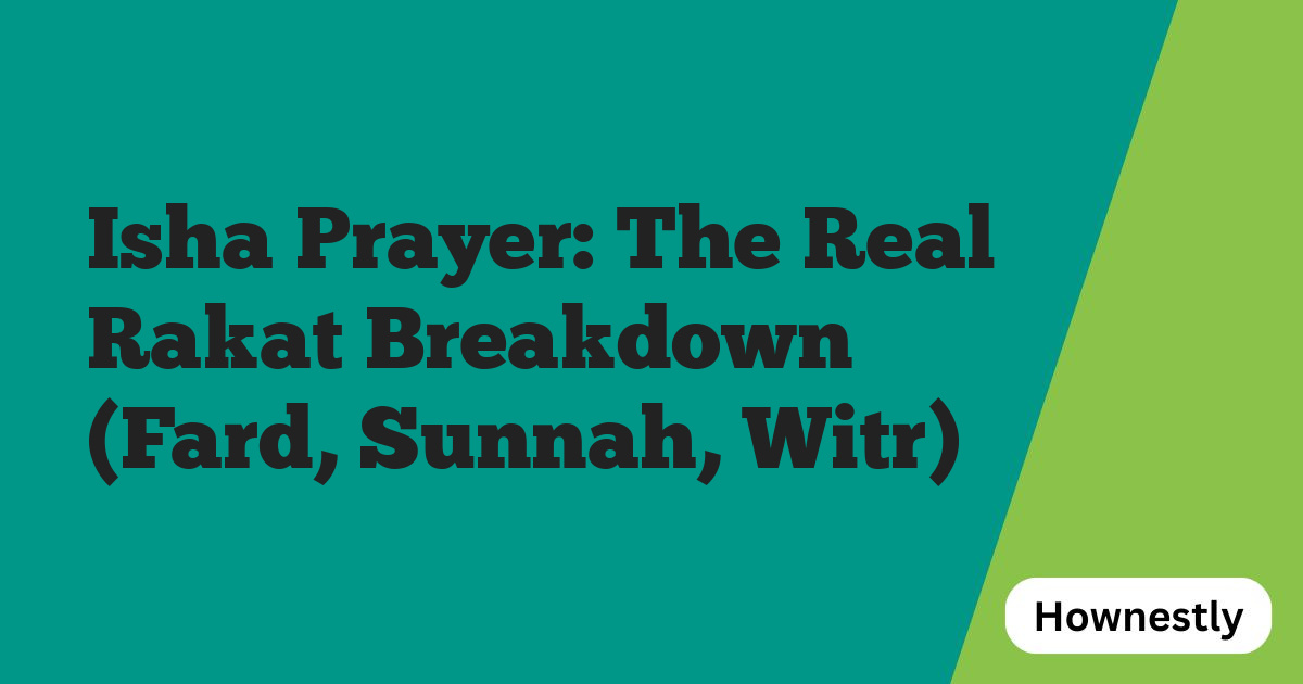 Isha Prayer: The Real Rakat Breakdown (Fard, Sunnah, Witr)