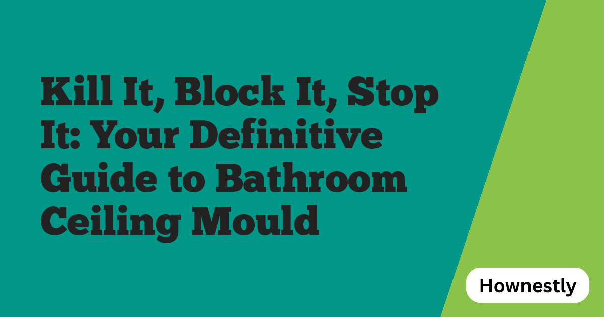 Kill It, Block It, Stop It: Your Definitive Guide to Bathroom Ceiling Mould