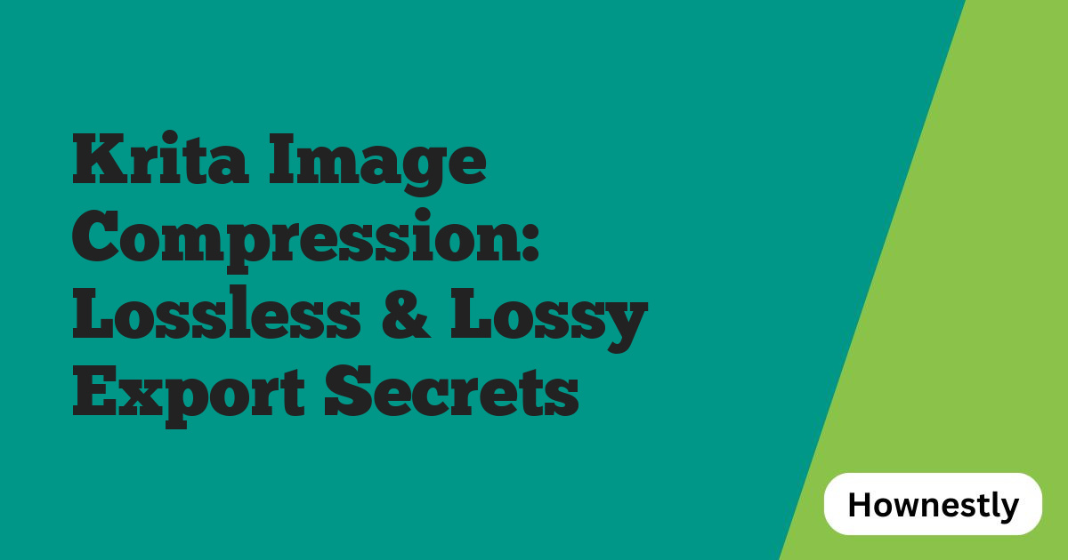 Krita Image Compression: Lossless & Lossy Export Secrets