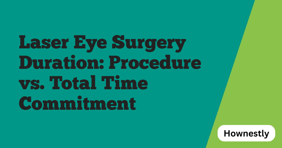 Laser Eye Surgery Duration: Procedure vs. Total Time Commitment