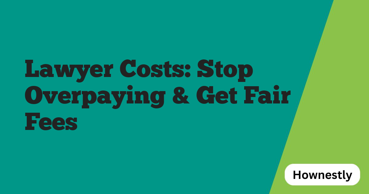 Lawyer Costs: Stop Overpaying & Get Fair Fees