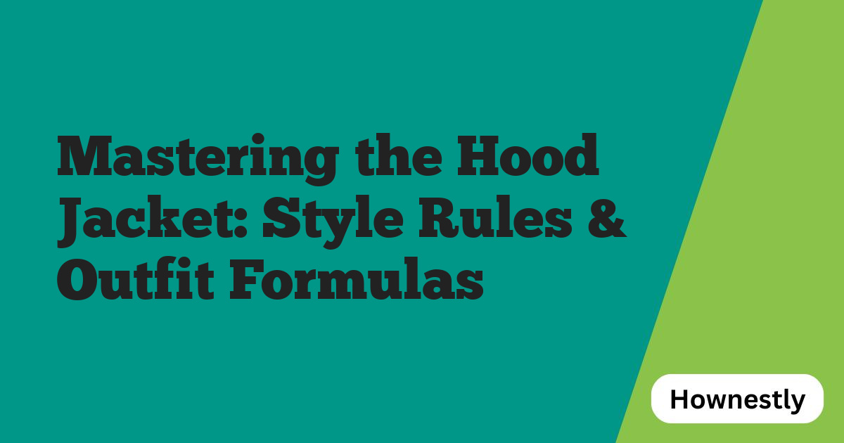 Mastering the Hood Jacket: Style Rules & Outfit Formulas