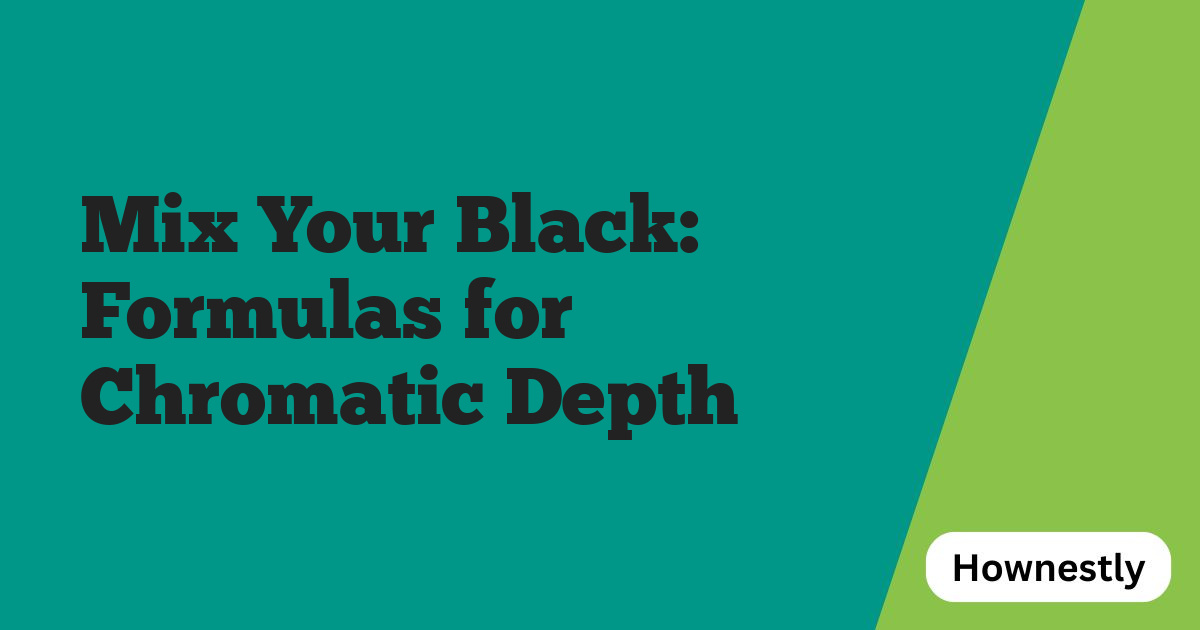 Mix Your Black: Formulas for Chromatic Depth