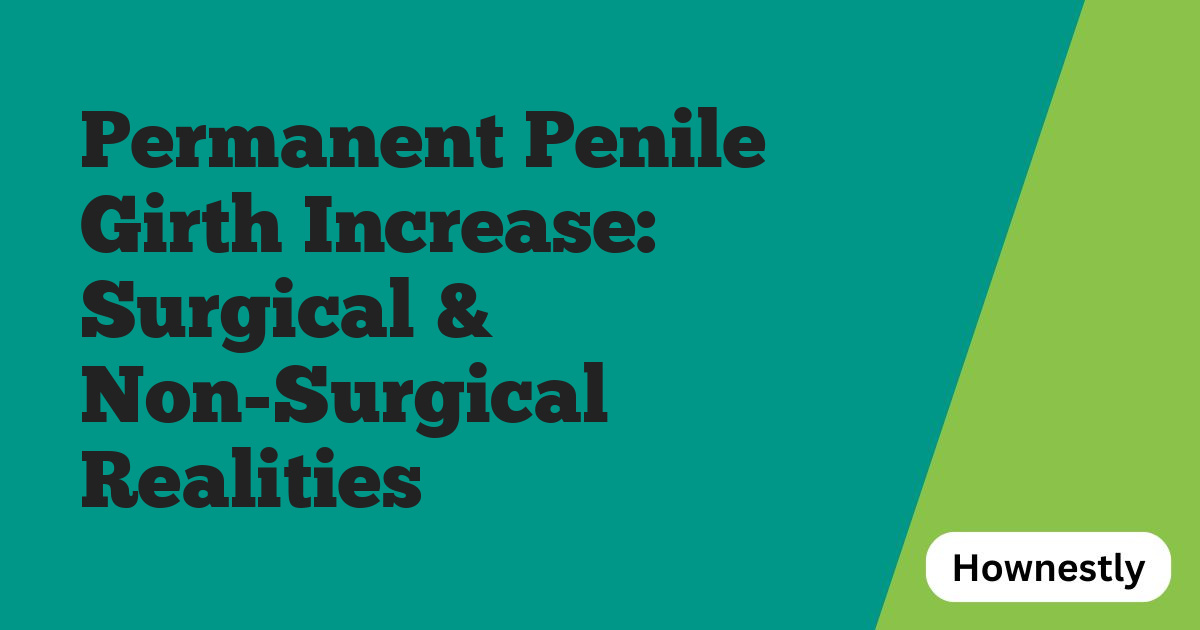 Permanent Penile Girth Increase: Surgical & Non-Surgical Realities