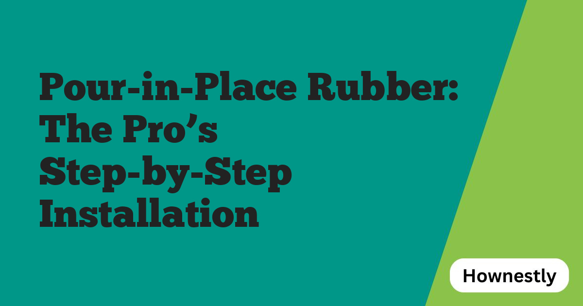 Pour-in-Place Rubber: The Pro’s Step-by-Step Installation