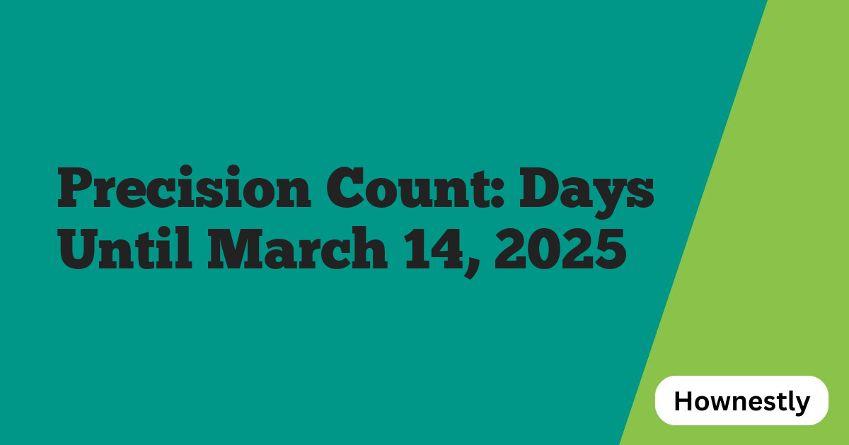 Precision Count: Days Until March 14, 2025