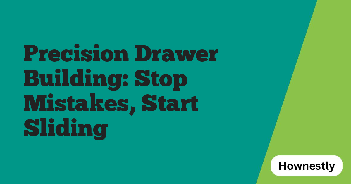 Precision Drawer Building: Stop Mistakes, Start Sliding