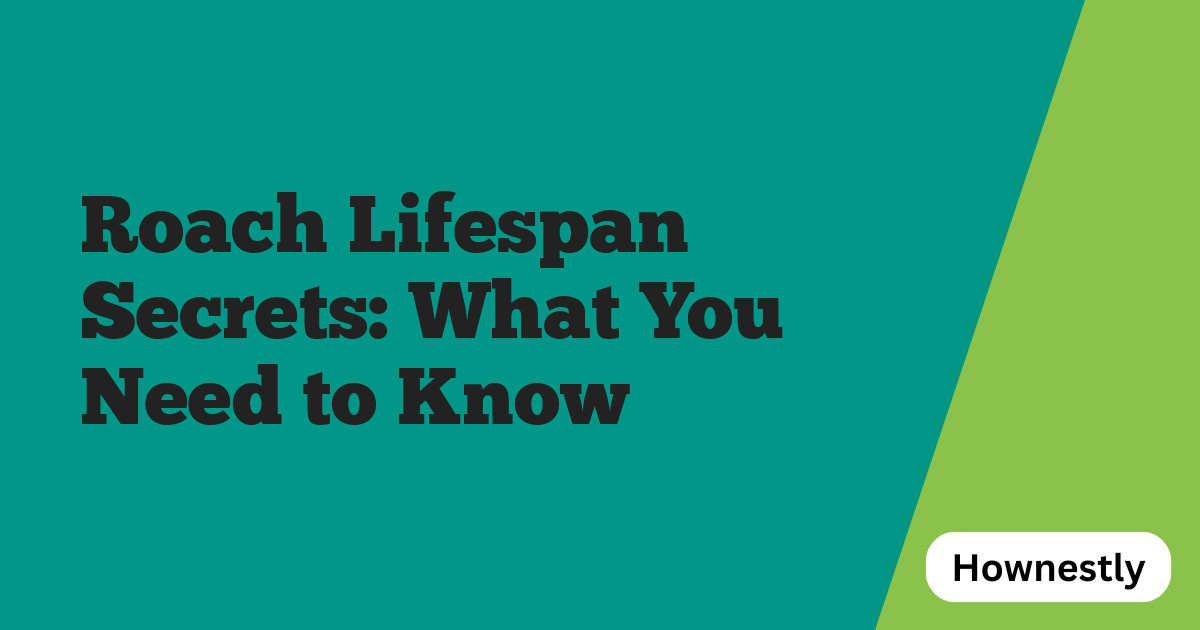 Roach Lifespan Secrets: What You Need to Know