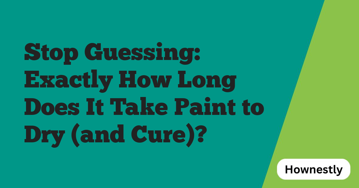 Stop Guessing: Exactly How Long Does It Take Paint to Dry (and Cure)?