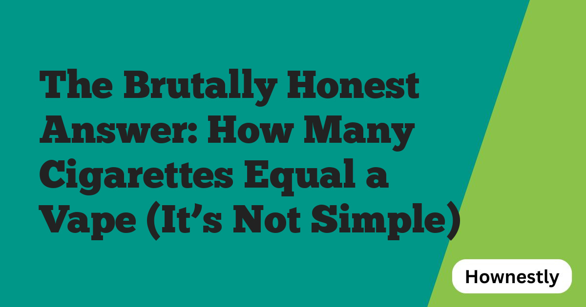 The Brutally Honest Answer: How Many Cigarettes Equal a Vape (It’s Not Simple)