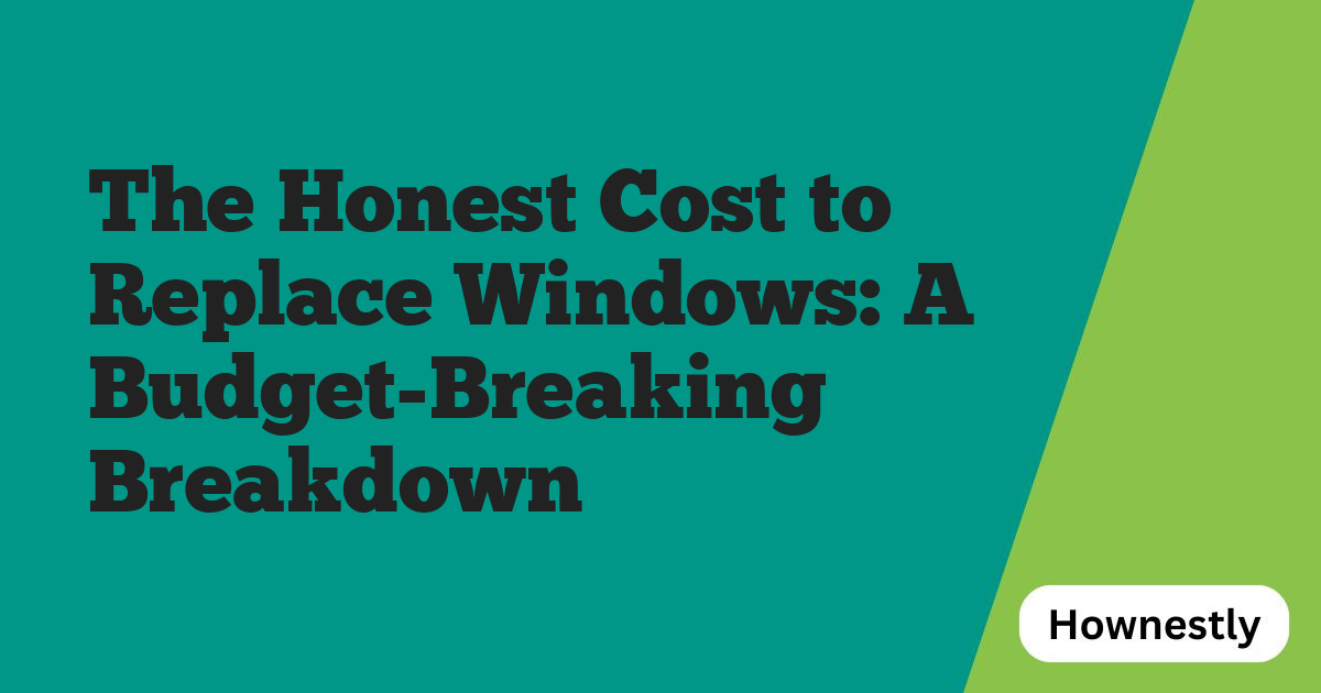 The Honest Cost to Replace Windows: A Budget-Breaking Breakdown