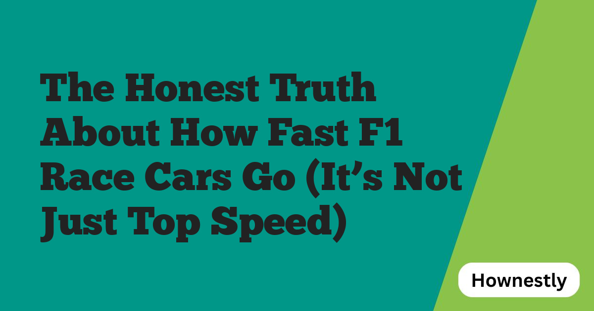 The Honest Truth About How Fast F1 Race Cars Go (It’s Not Just Top Speed)