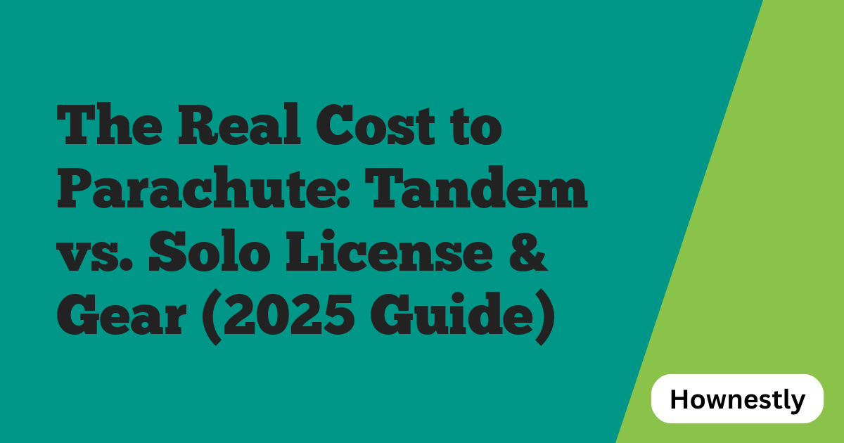 The Real Cost to Parachute: Tandem vs. Solo License & Gear (2025 Guide)