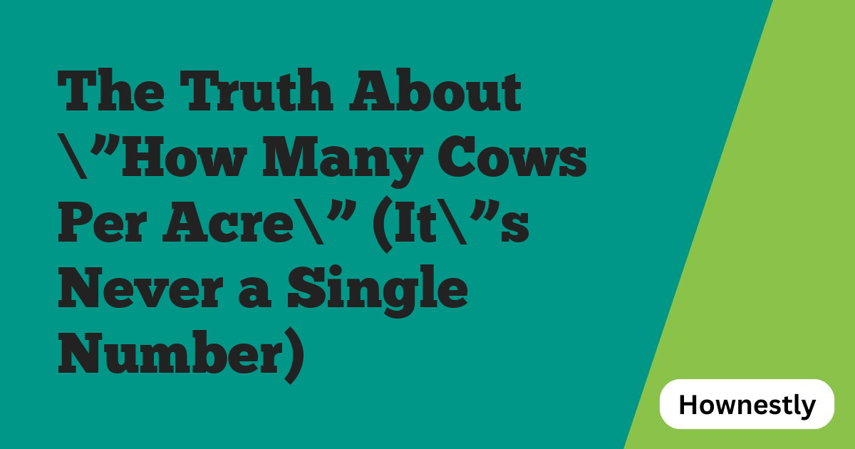 The Truth About \”How Many Cows Per Acre\” (It\”s Never a Single Number)
